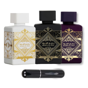 ✨ Kit Lattafa Oud Glory + Amethyst + Honor + Perfumero Viajero ✨