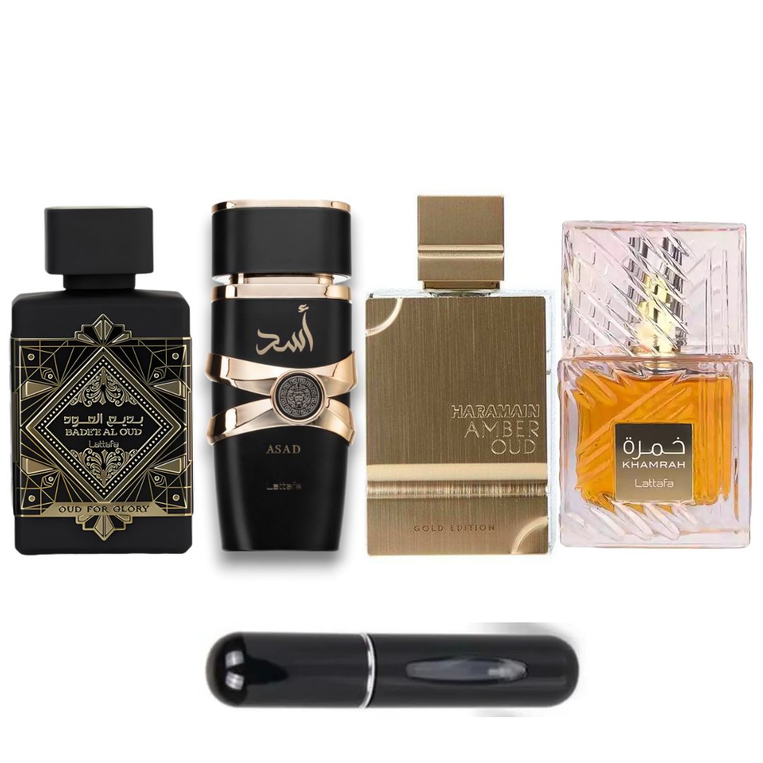 OUDGLORY+KHMARAH+ASAD+AMBEROUD+PERFUMERO VIAJERO